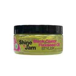 SHINE 'N JAM – Produit coiffant à l'huile de ricin noire et de lin 236g