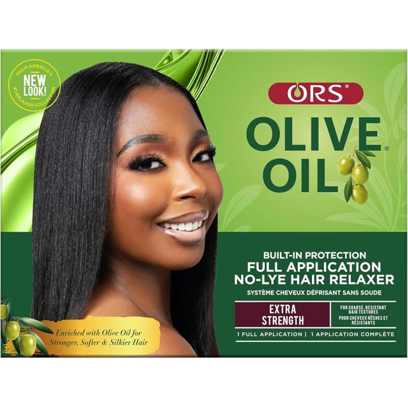 Olive oil ors relaxer super full application 